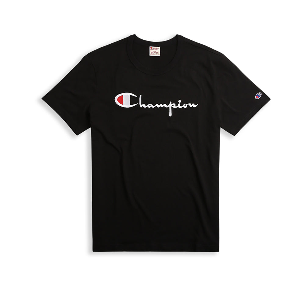 Script Logo Crew Neck T-Shirt - Black 