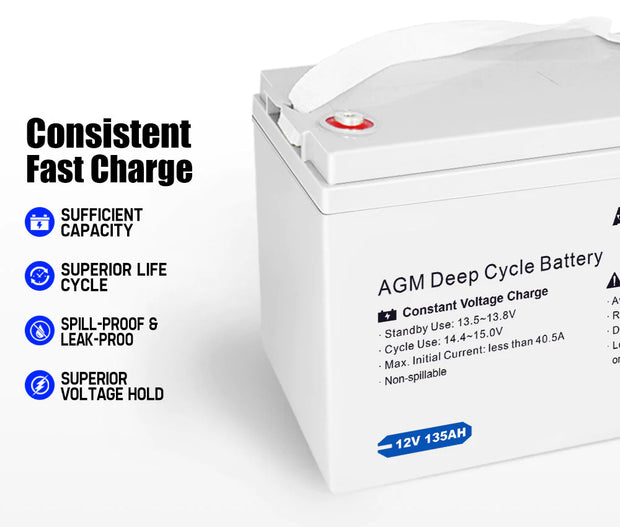 Atem Power 135Ah 12V AGM Deep Cycle Battery Portable + 12V Battery Box –  AussieOutbackStore