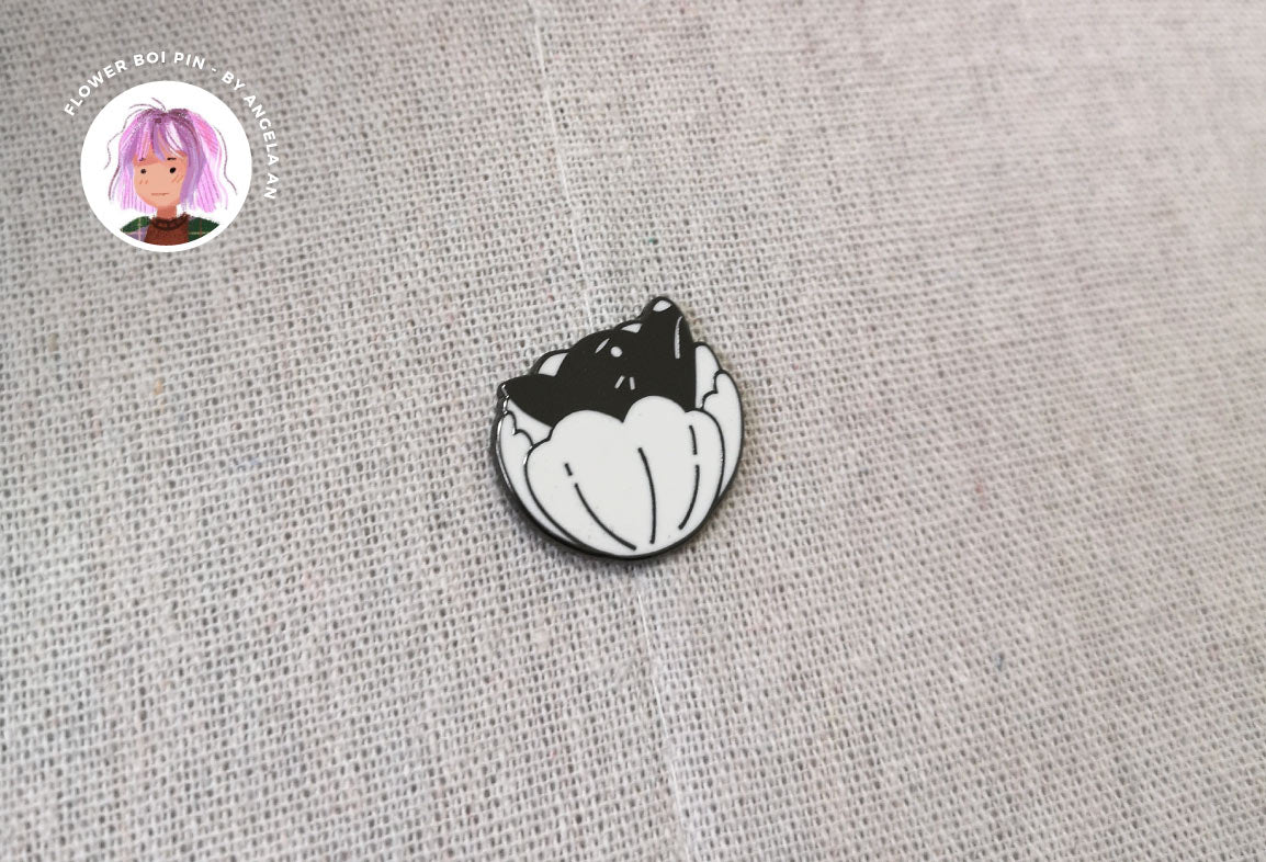 Flower Boi Enamel Pin by Angela An