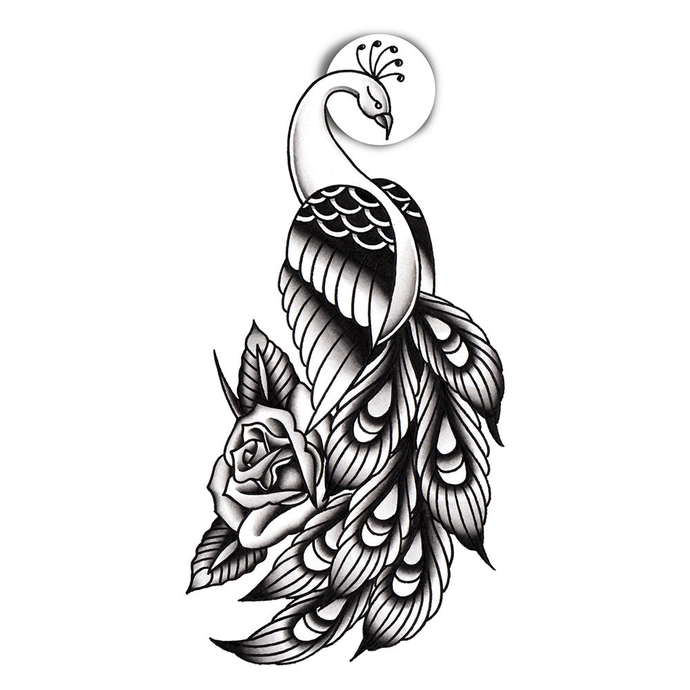realistic peacock tattoo designs
