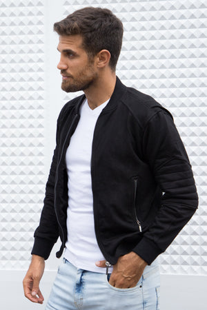 bomber jacket negra