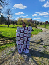 Tell your story with a double sided T-shirt quilt. Warm & Natural cotton batting; multiple sizes available to tell your story.

Your quilt will be created with love using your t-shirts (t-shirts that you send to me). I will add a backing and batting to each square. This is a special way to keep memories by taking some of your favorite and special t-shirts and creating a nice, comfortable and lovable throw/quilt.

