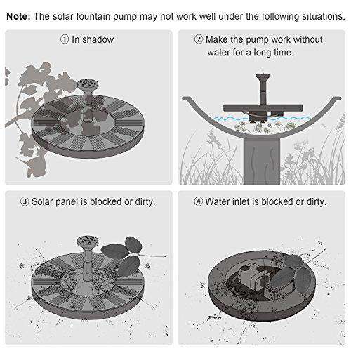 ankway solar bird bath