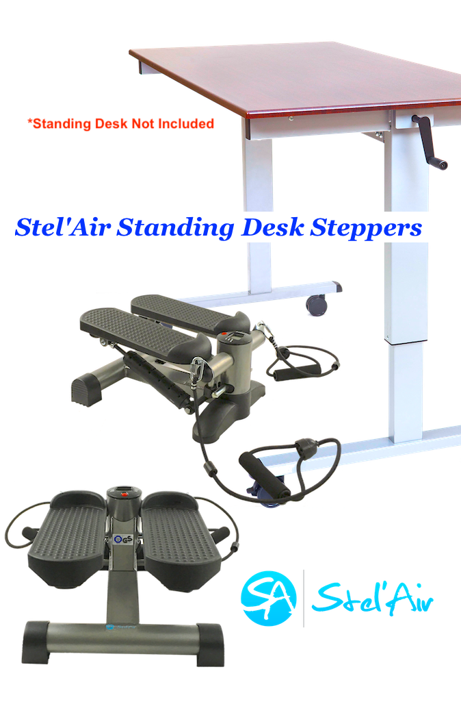 Stel Air Standing Desk Mini Stepper With Resistance Bands Tsqt 875