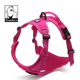 Truelove Reflective Nylon Large pet Dog Harness All Weather Service Dog Ves Padded Adjustable Safety Vehicular Lead For Dogs Pet