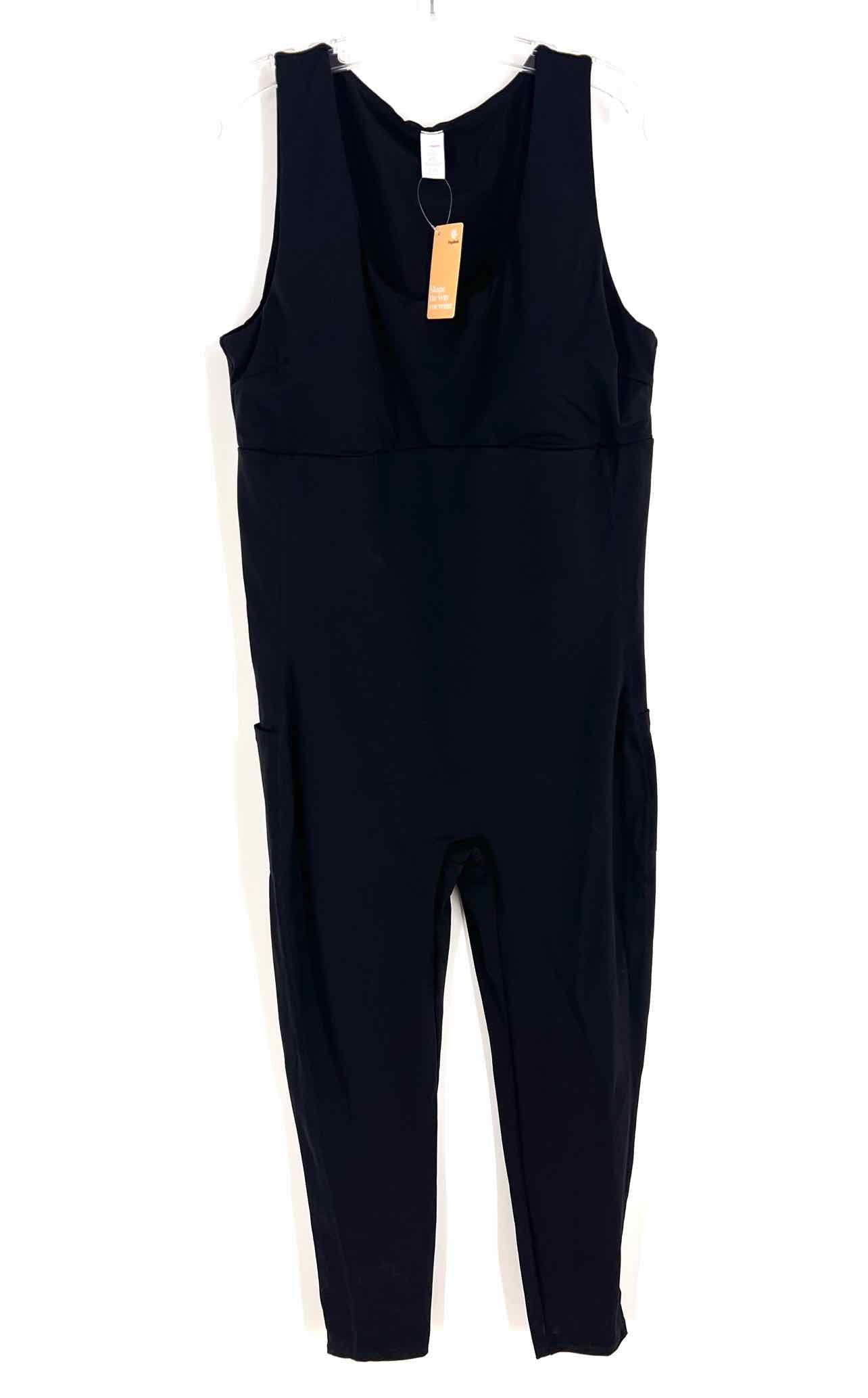 Popilush Size 3X Black Solid Maxi NEW PLUS Jumpsuit-Plus