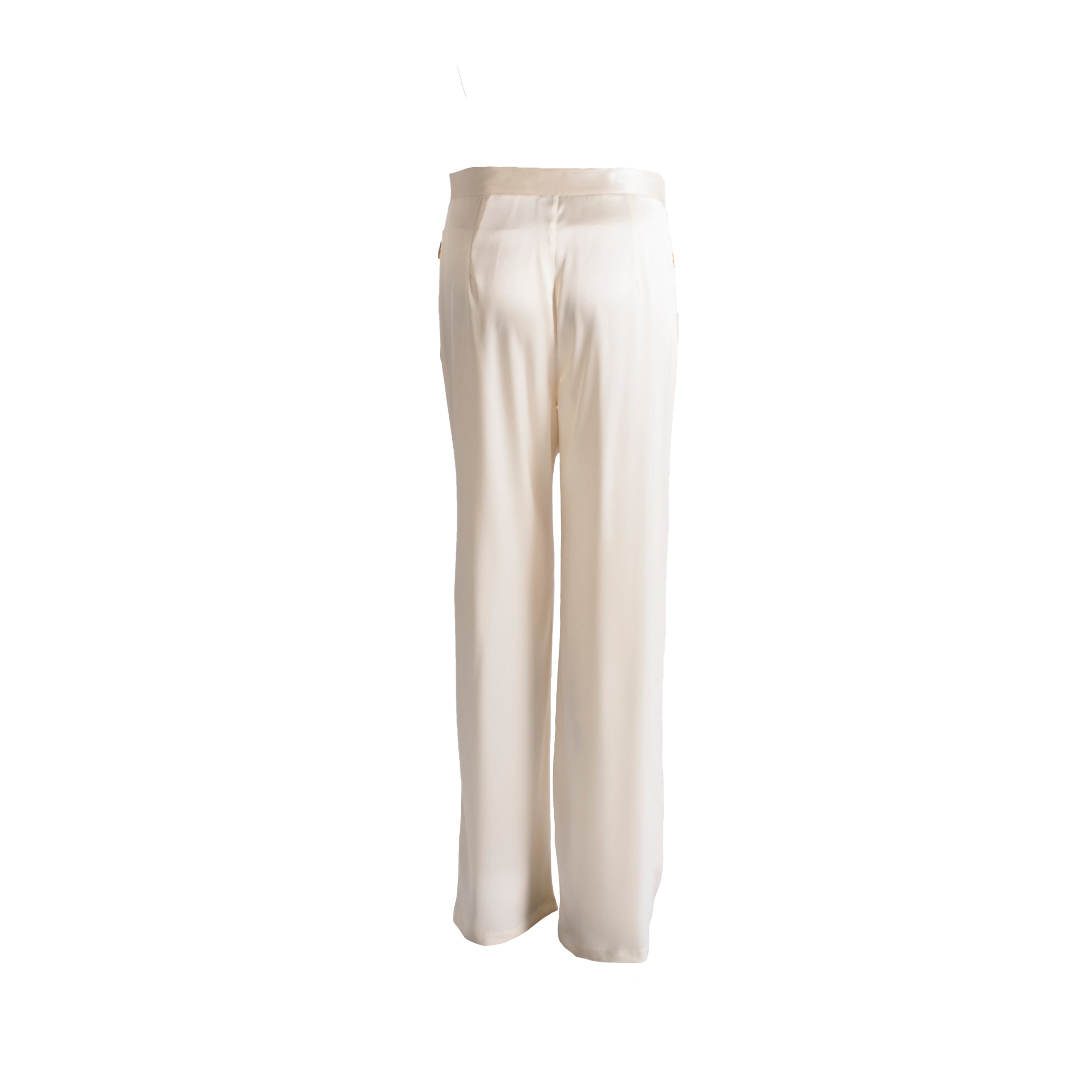 Long Silk Trousers with Pockets White – relax baby be cool