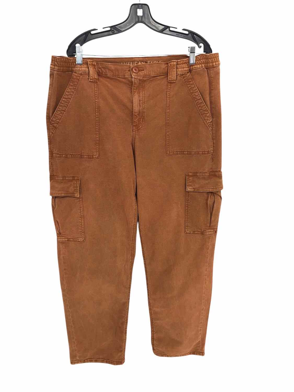 American Eagle Size 18 rust Cotton cargo Plus Pant