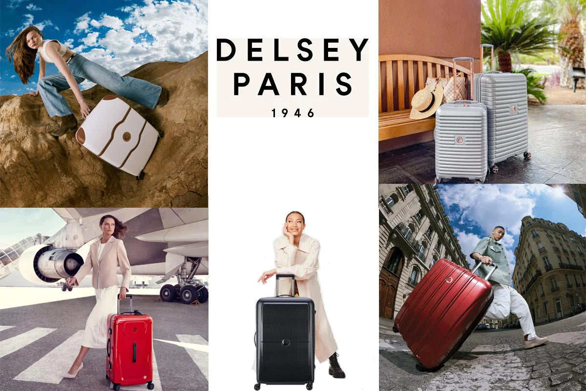Assortment of Delsey Paris Luggage Collections available at lexingtonluggage.com