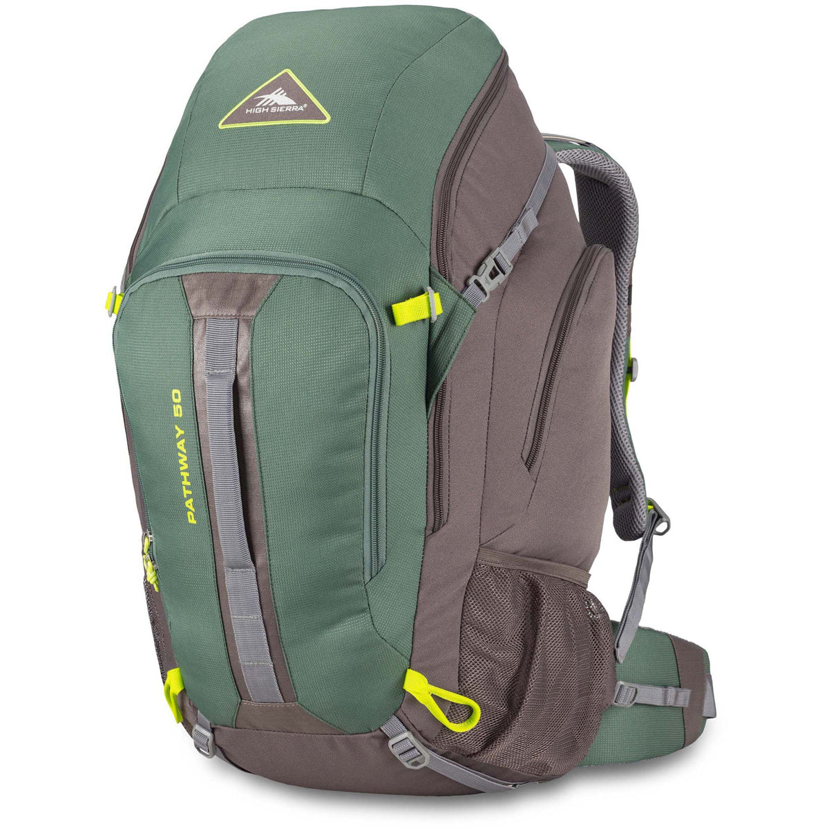 High Sierra Pathway Internal Frame Hiking Backpack， Pine/Slate