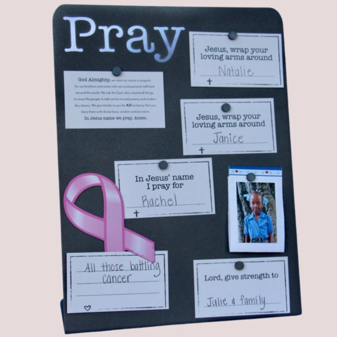 Prayer Board Starter Kit Orange, Blue, Yellow Prayer Board