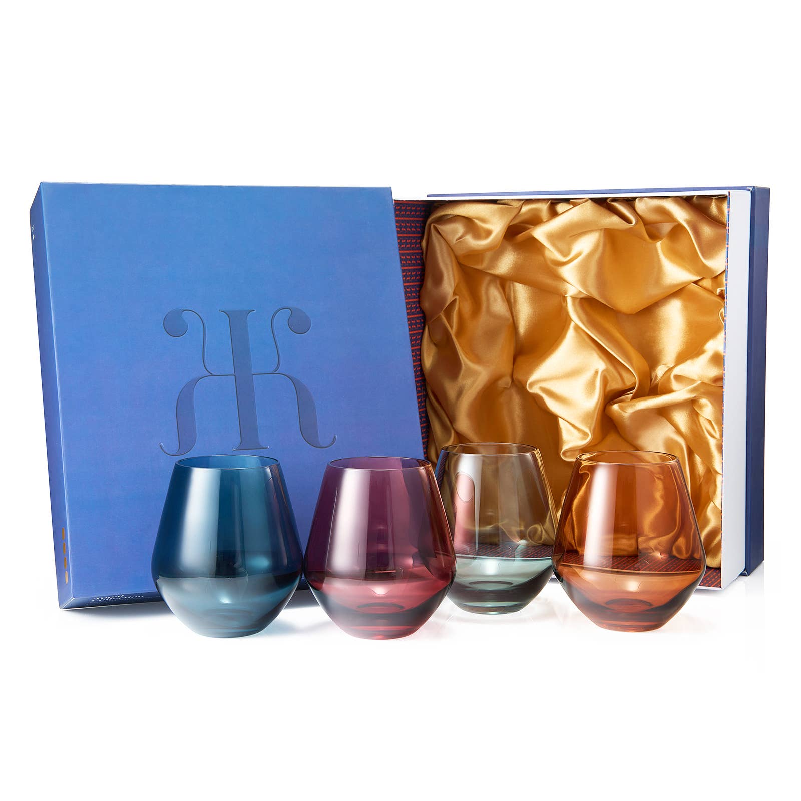 Unbreakable Colored Stemless Wine Glasses