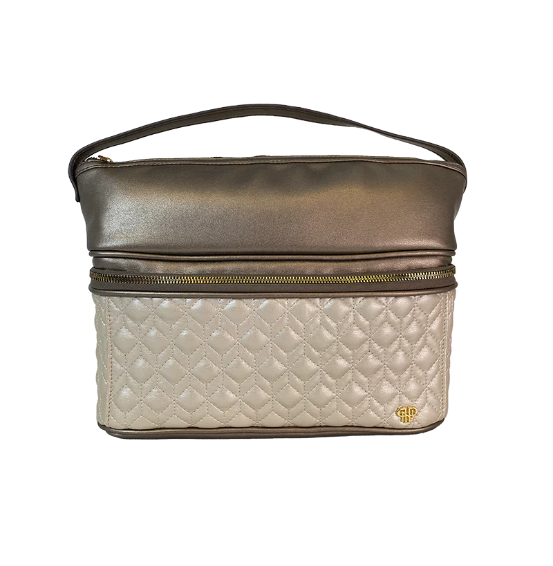 Pursen Getaway Jewelry Case in Natural Luster Quilted