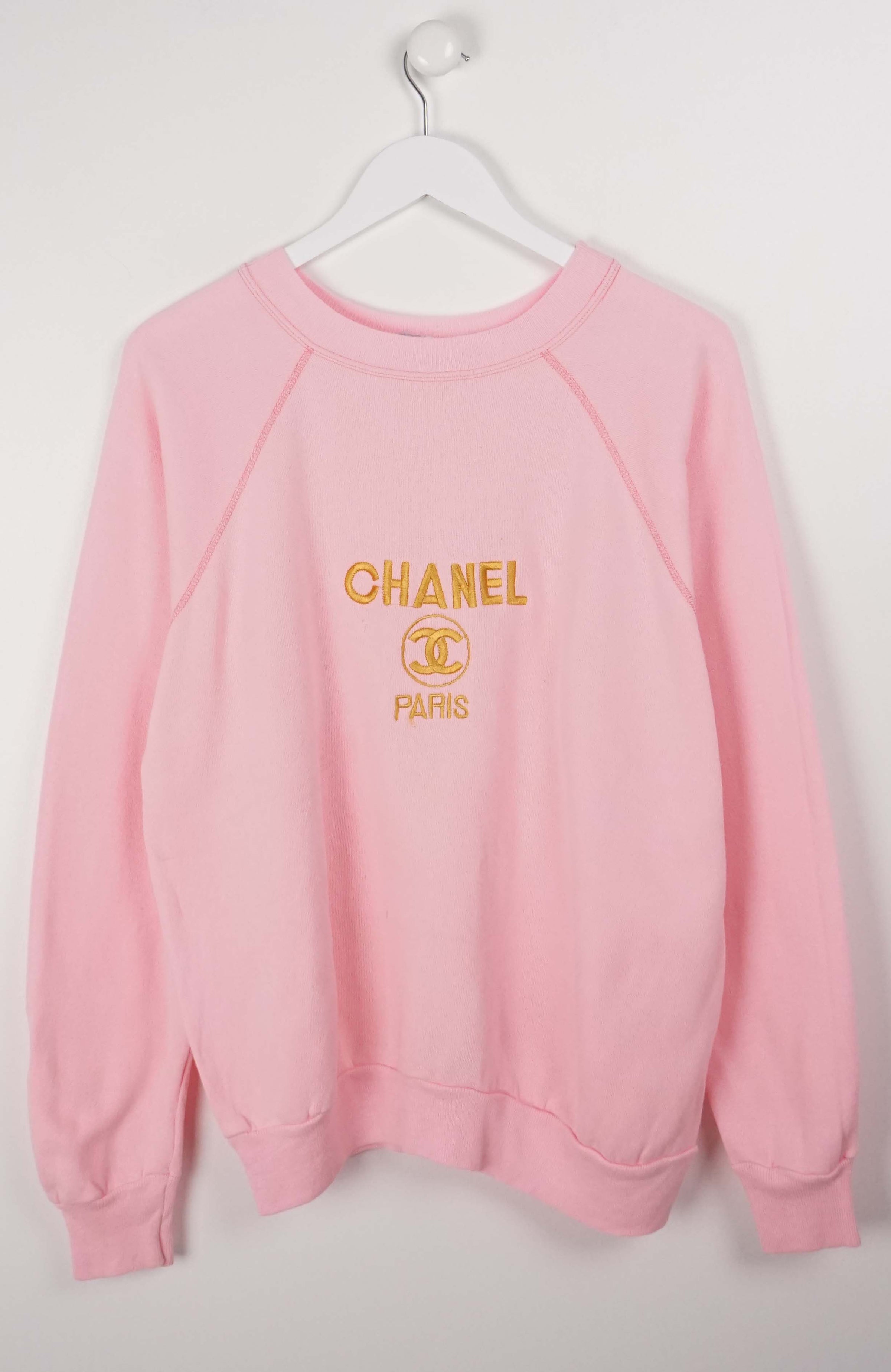 CHANEL VINTAGE LETTER LOGO TERRY CLOTH JUMPER SWEATER TOP