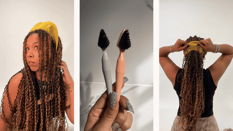 edge brush for braids and twists