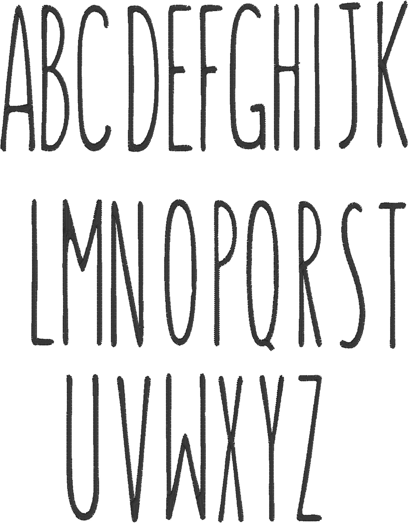 skinny regular font