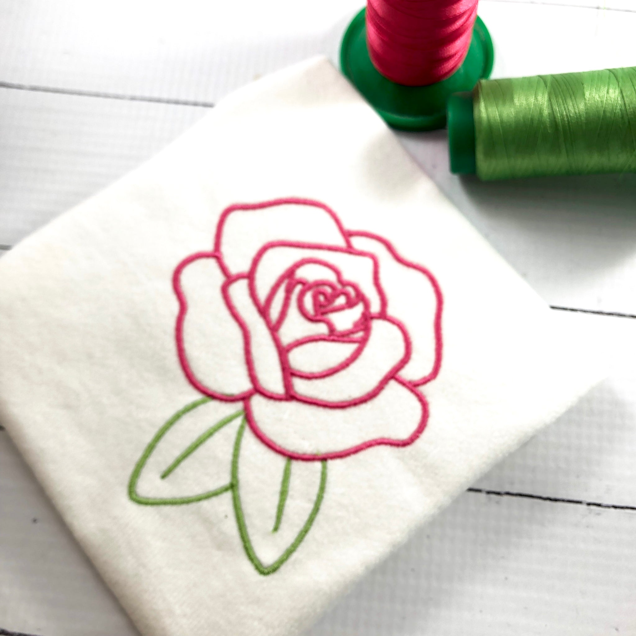 rose pes embroidery design