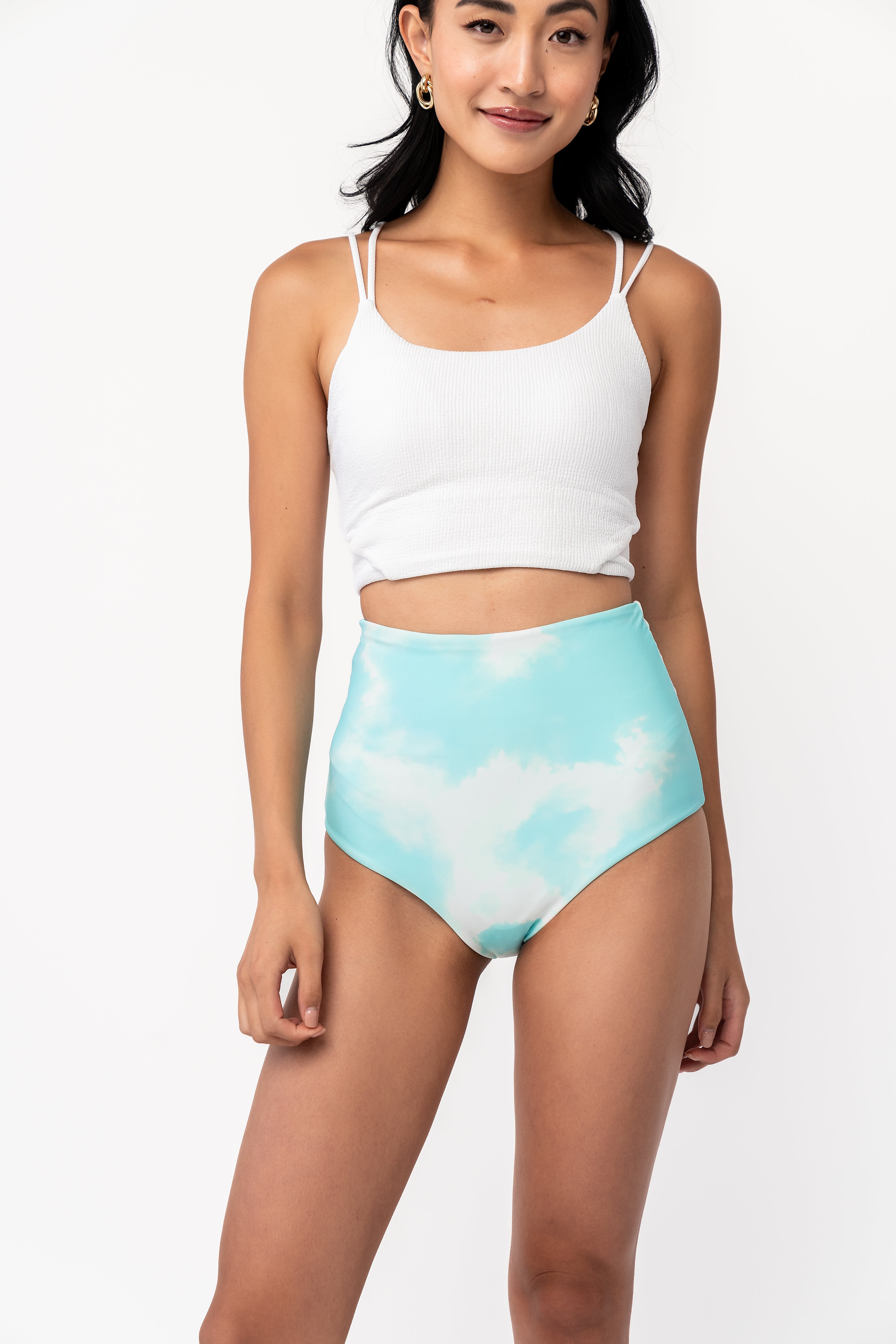 Leisure Reversible Bottoms | Neon Aqua & Tie Dye Aqua | Final Sale