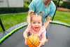 bball and girl on trampoline