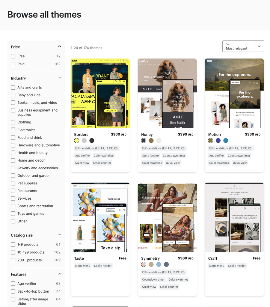 Shopify Theme Store