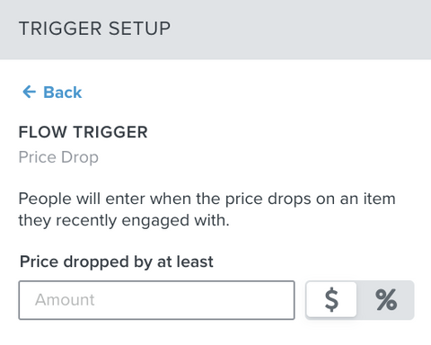 Price Drop Flow Trigger Setup