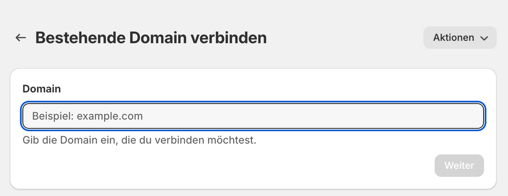 Drittanbieter Domain