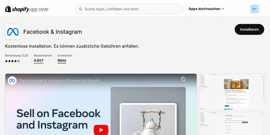 Shopify Instagram & Facebook App