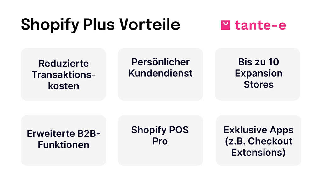 Shopify Plus Vorteile Infografik