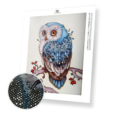 Owl on a Tree - Premium Diamond Painting Kit