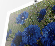 Load image into Gallery viewer, Blue Flowers - Premium Diamond Painting Kit
