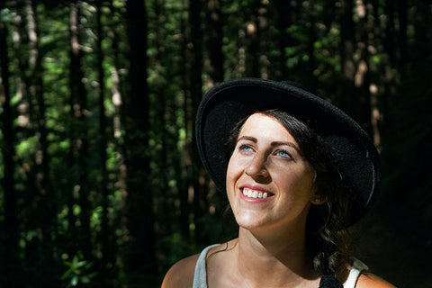 woman smiling in nature