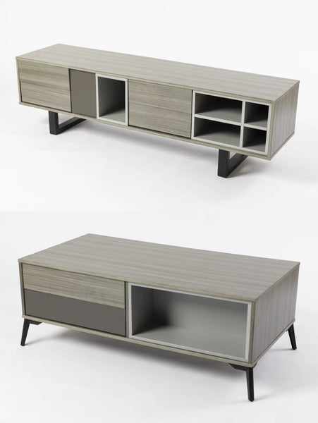 tv console and coffee table