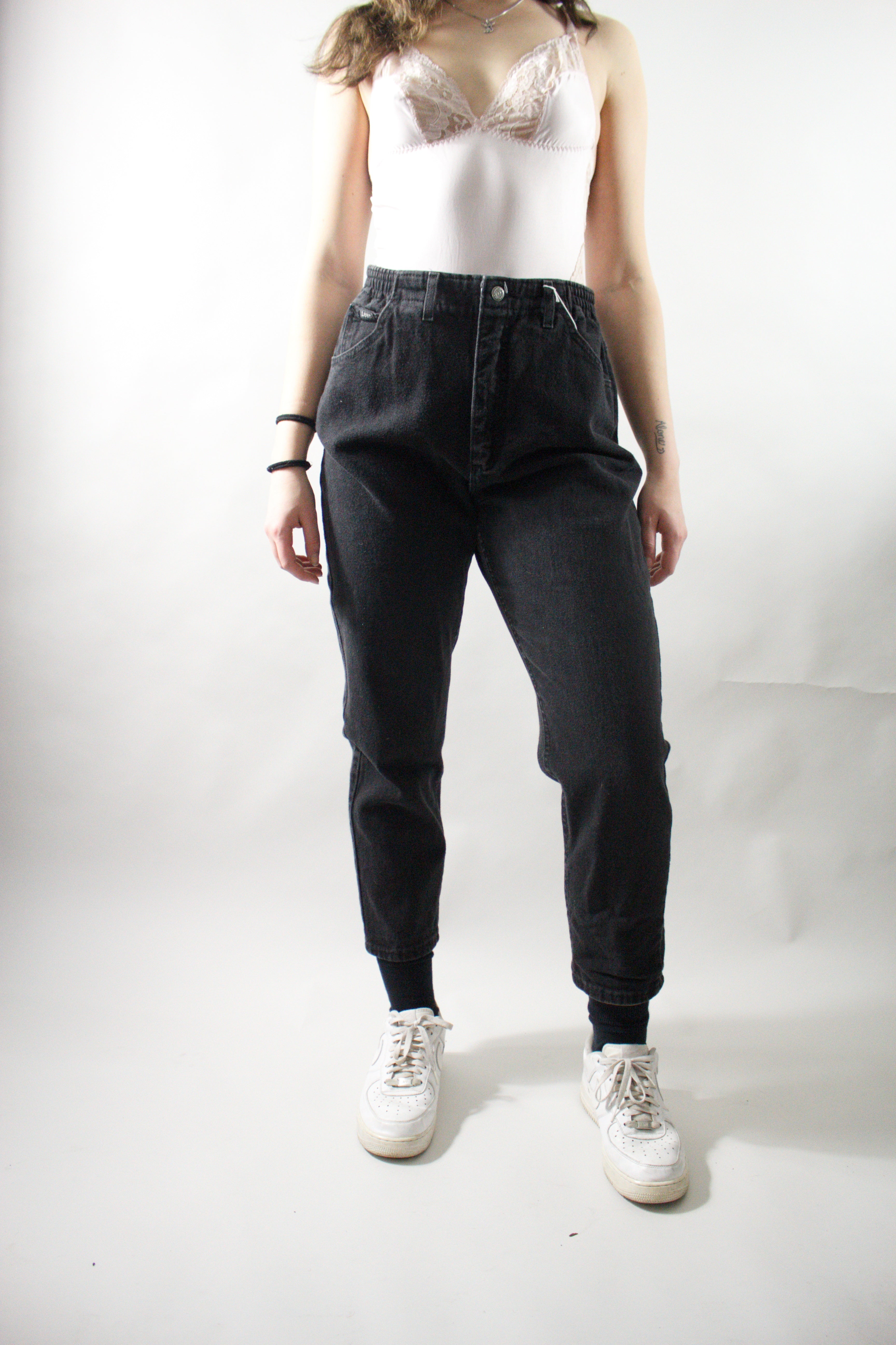 lee black high waisted jeans