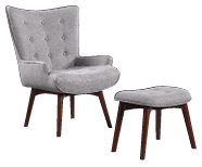 Accent chair and ottoman