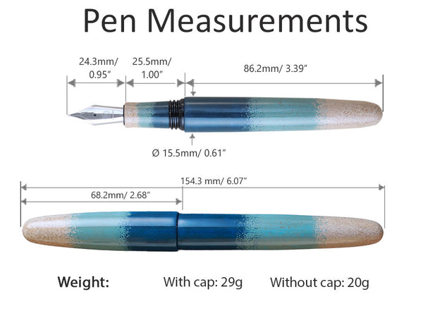 pen mneasurement hirota urushi chawan iro - blue