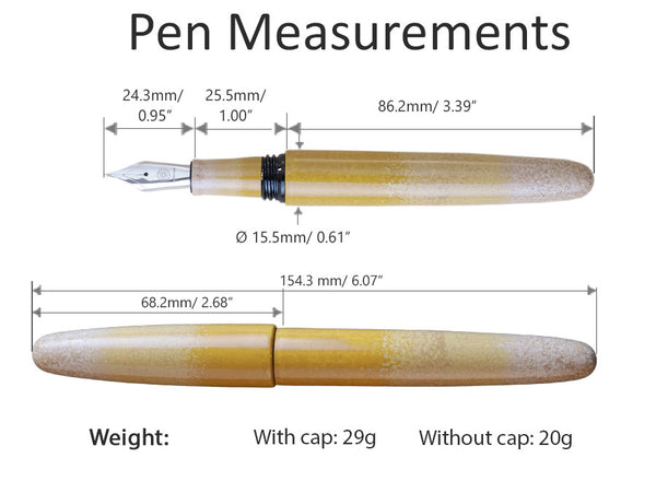 pen mneasurement hirota urushi chawan iro - yellow