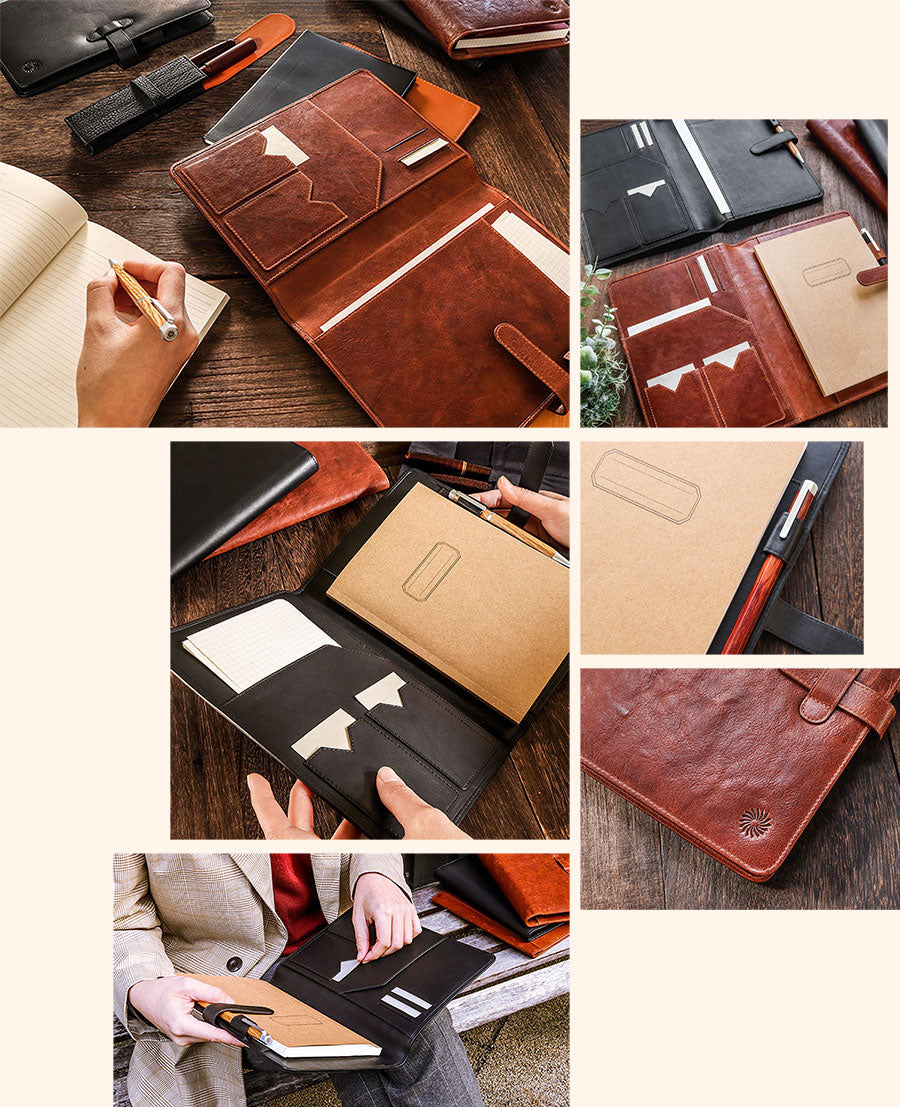 Adventure Journal Medium Notebook Cover – Black Wand Leather Works