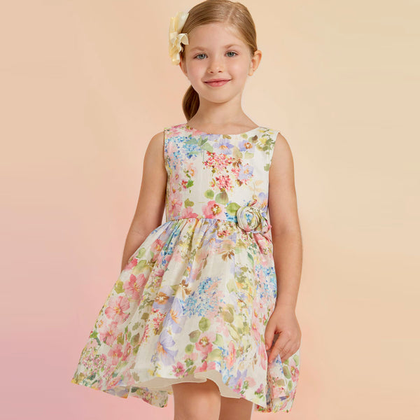 ABEL & LULA FLOWERS CREPE DRESS