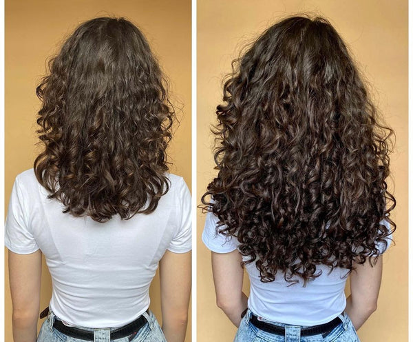 Before And After Curly Hair Extensions Transformation