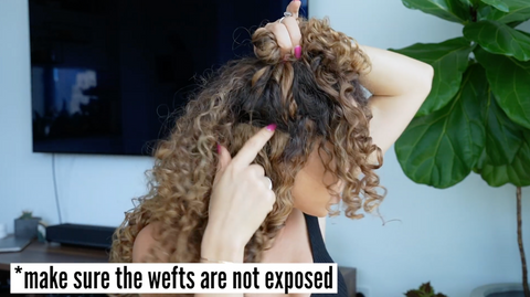 Make sure the wefts are not exposed