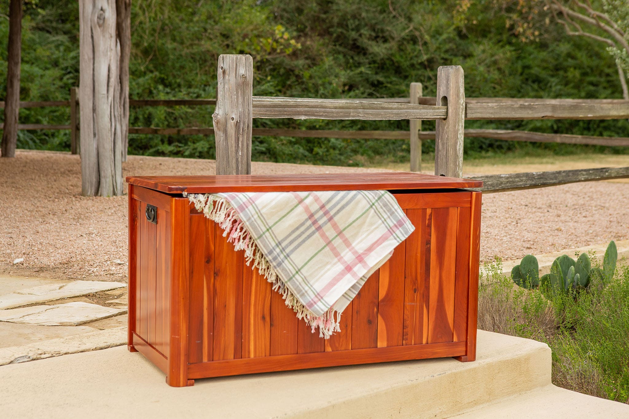 Cedar Storage Box display