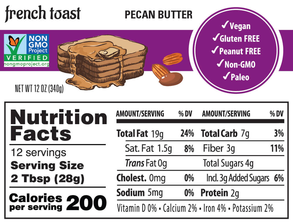 French Toast Pecan Butter - Nutrition