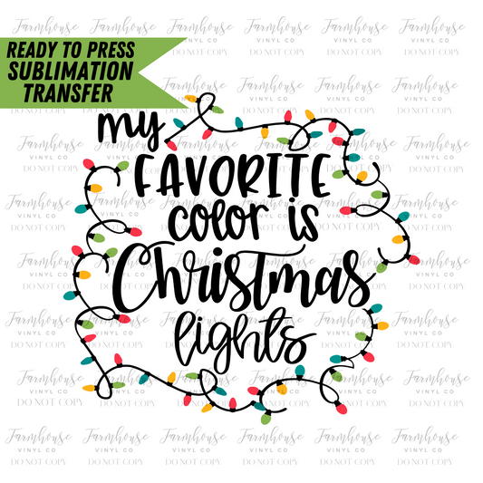 Holly Jolly Christmas Ready to Press Sublimation Transfer