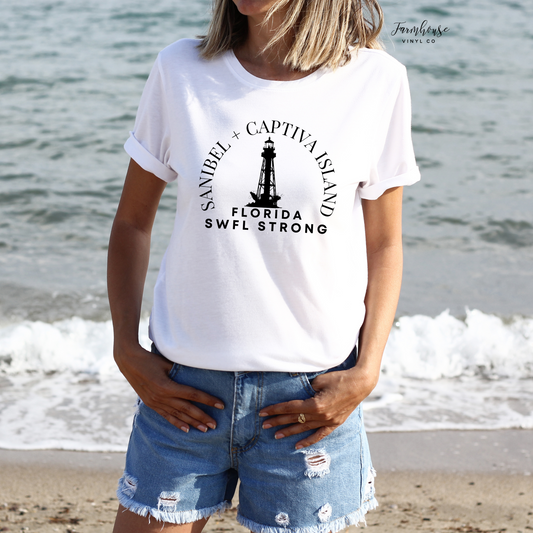 Sanibel Strong Lighthouse Shirt – Farmhouse Vinyl Co