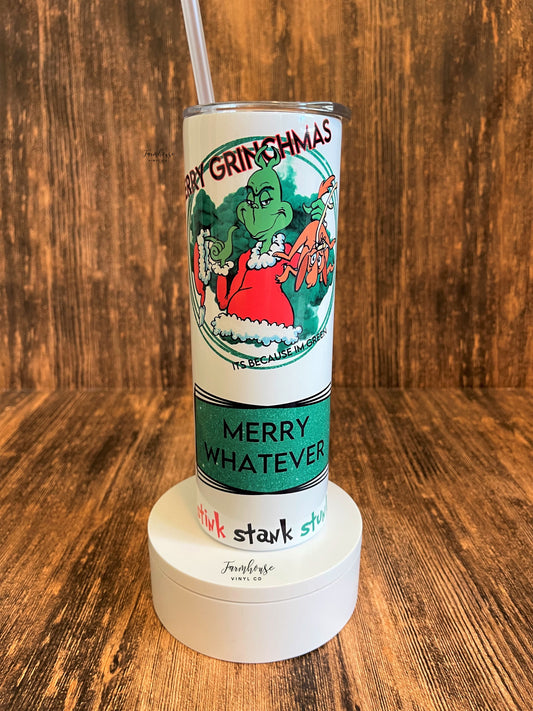 That's it I'm not going grinch tumbler - Christmas – CustomsbySharonCo