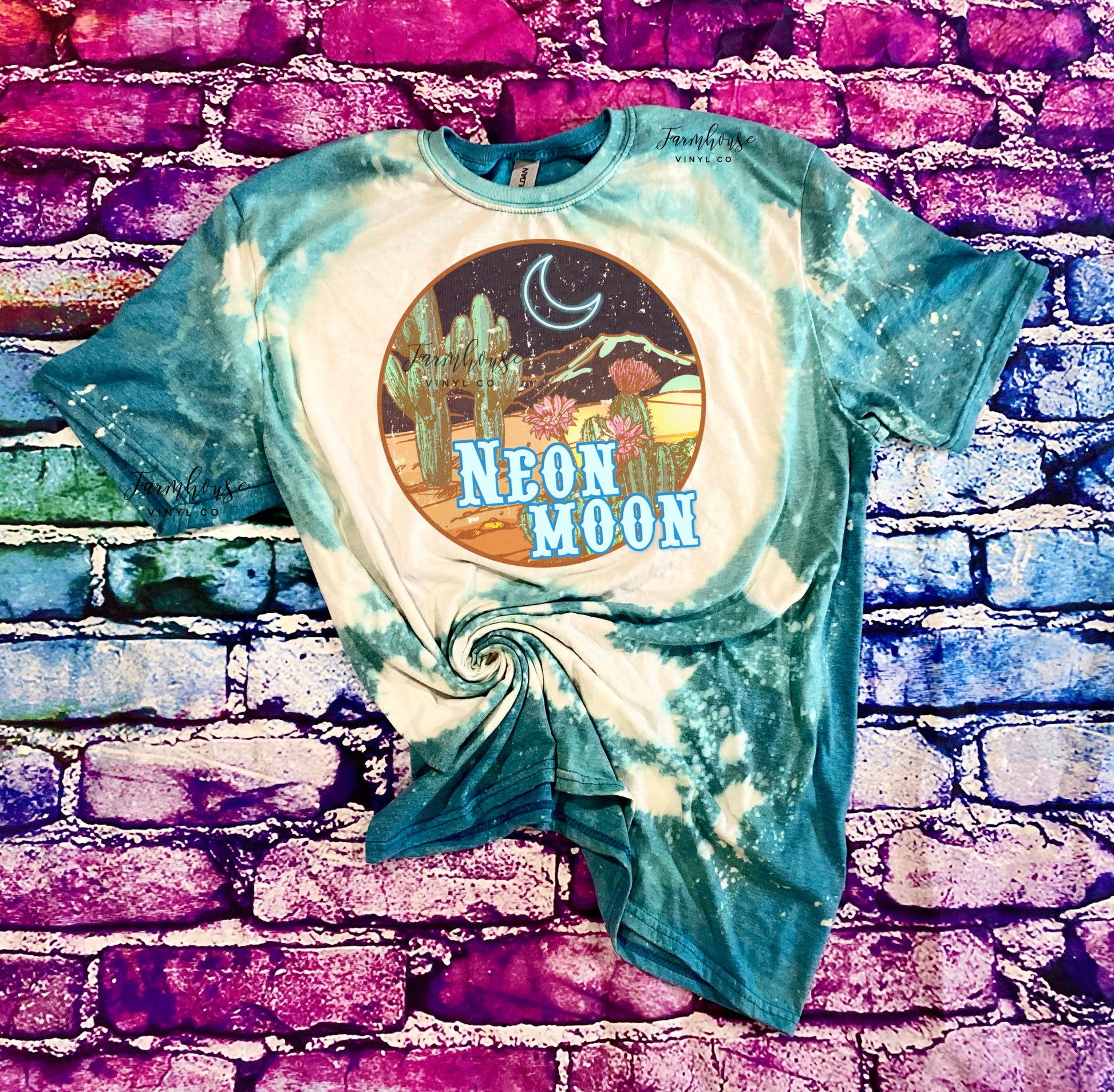 Neon Moon Country Music Bleached Shirt – Farmhouse Vinyl Co