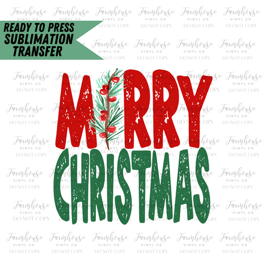 Howdy Christmas Ready To Press Sublimation Transfer