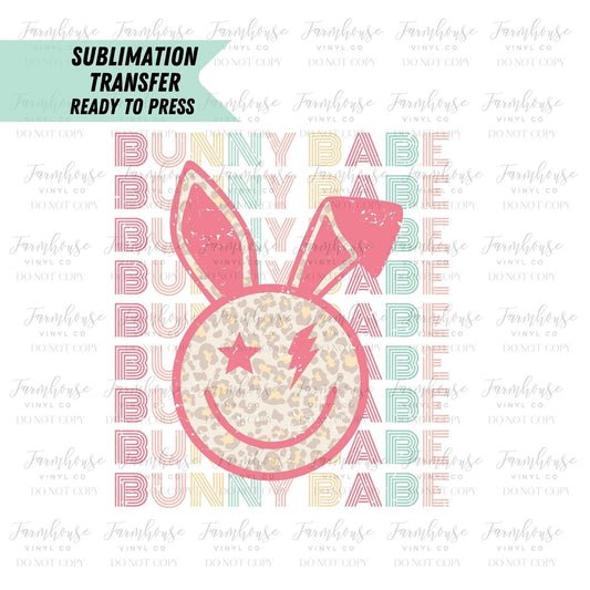 Custom Easter Bunny Print Transfer, Ready to Press Heat Transfer, Colo