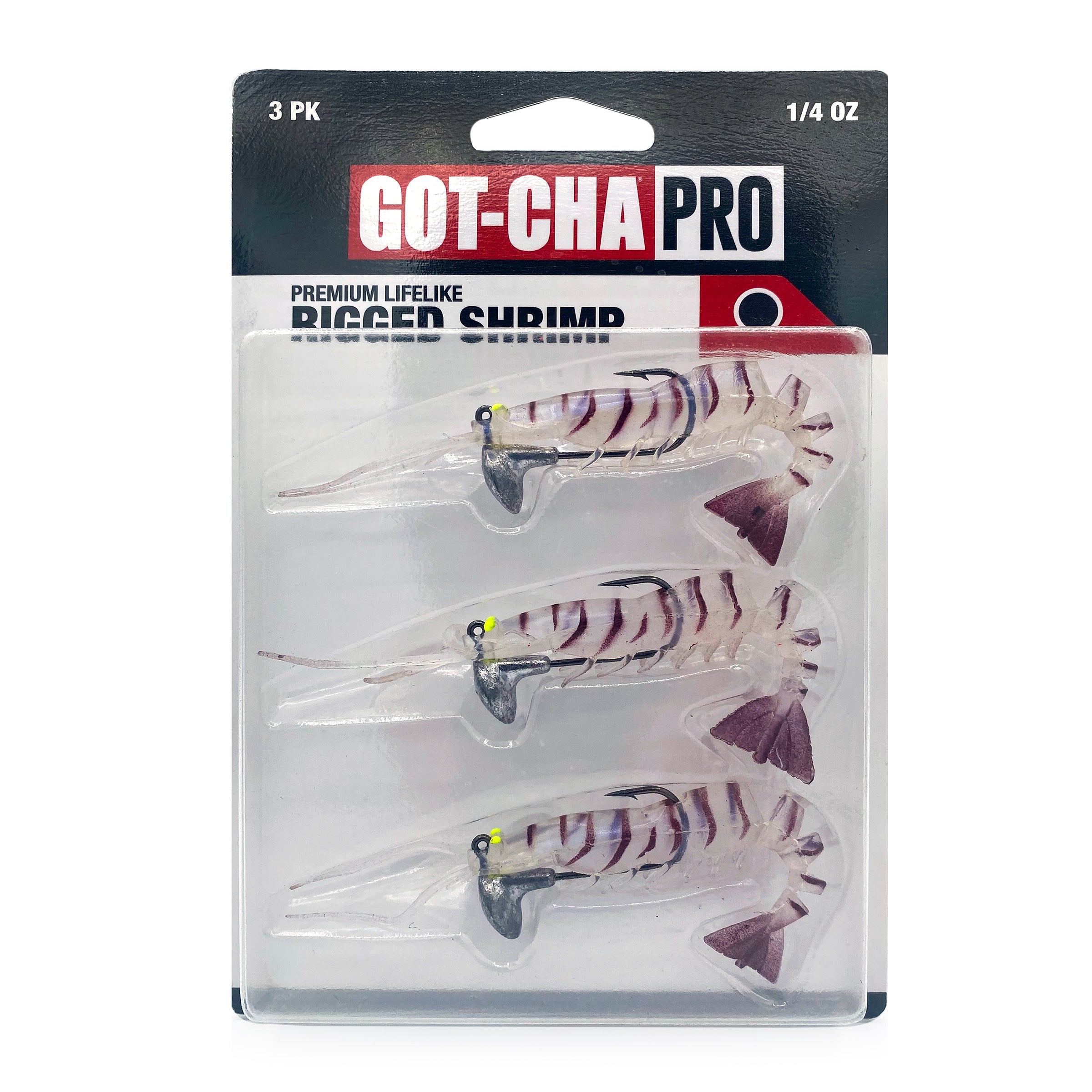 Charlie's Pre-Rigged Shrimp Trio 3/Pk (12 colors to choose from