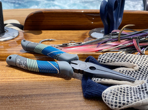 Calcutta Outdoors Squall Torque pliers on a fishing boat